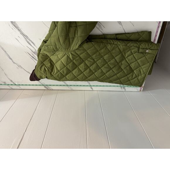 Robert Graham Quilted Jacket Green Size XL NWT Collared Preppy Outdoor Lagenlook - Picture 14 of 15